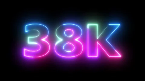 Dynamic 38K Neon Text Animation Glowing Sign Motion Graphics Digital Display Video stock 330419056