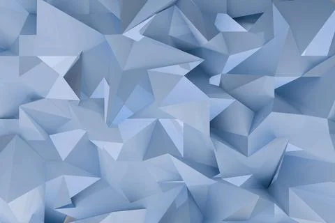 Dynamic 3D abstract geometric background featuring blue polygonal shapes. 3D  イラスト素材