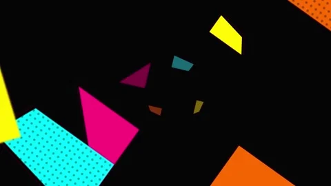 Dynamic 3D abstract geometric shapes motion background Stock Footage 346158095