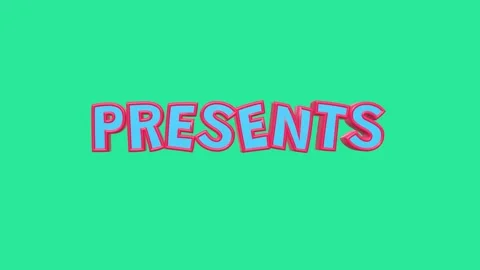 Dynamic 3D Animated Title Presents for Video Intros and Openers on Green Scre Video stock 316370290