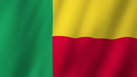 Dynamic 3D Animation of the Benin Flag Gracefully Waving Stock Footage 276482480