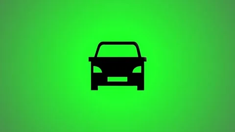 A dynamic 3d animation of car icon rotating and zooming in on a vibrant gre.. Stock Footage 346490861