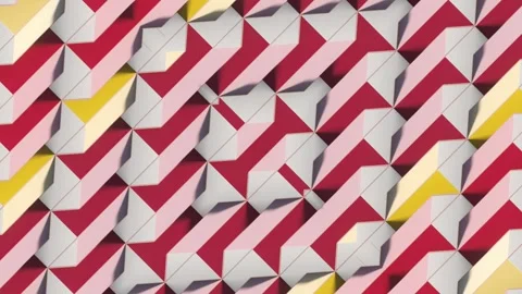Dynamic 3D animation featuring a red-toned, kaleidoscopic pattern Stock Footage 329968980