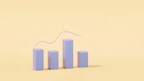 Dynamic 3d animation of financial graph demonstrating growth and progress w.. Stock Footage 332336852