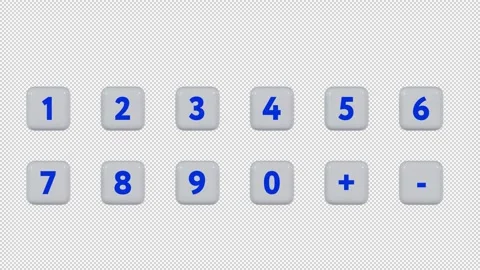 Dynamic 3d animation of numbers and signs Stock Footage 251803933