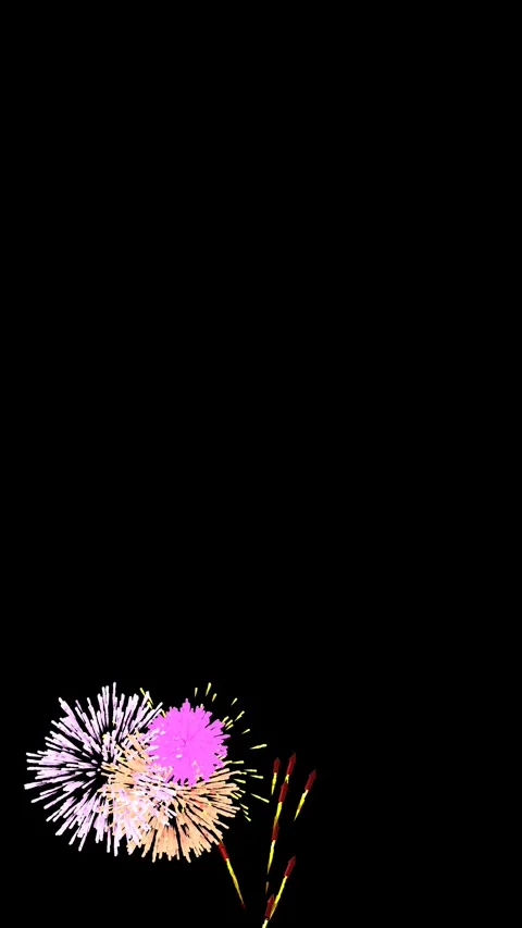 Dynamic 3D Animation of Vibrant Fireworks Exploding with Colorful Energy an.. Stock Footage 300574820