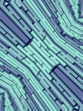 A dynamic 3D background with a zigzag pattern. The technological texture イラスト素材