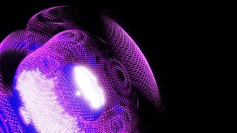 A dynamic 3D design of a radiant orb with futuristic patterns creates an Stock-Illustration