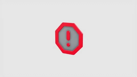 Dynamic 3D Exclamation Warning Signs: Download Now Stock Footage 267047482