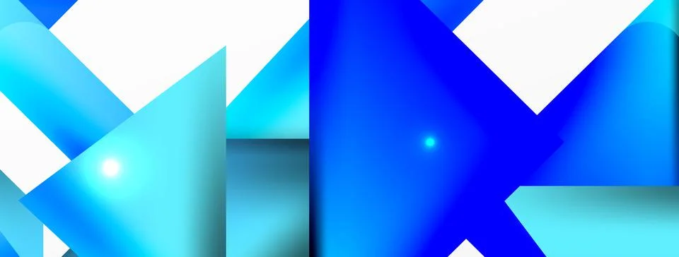 Dynamic 3d geometric abstract background. Triangles and other simple forms 스톡 일러스트