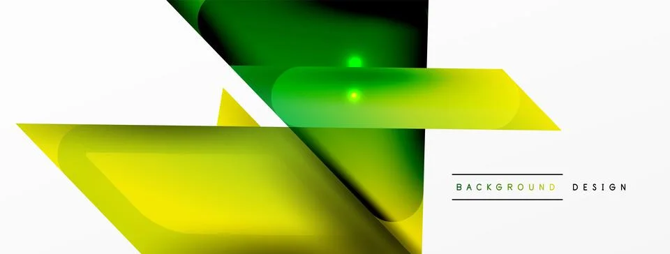 Dynamic 3d geometric abstract background. Triangles and other simple forms Stock Illustration