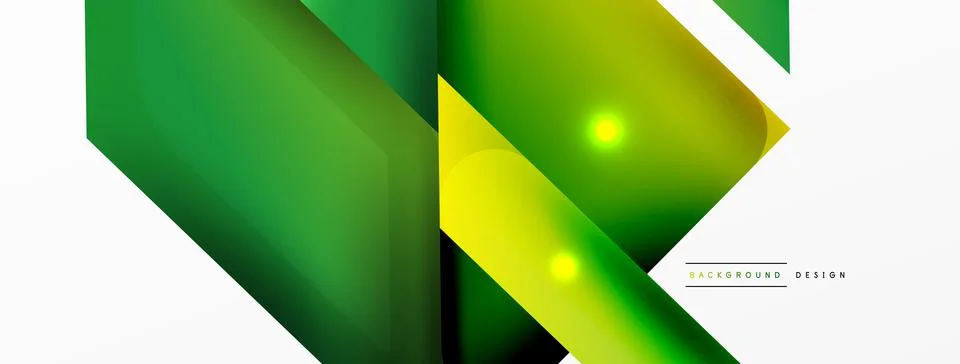 Dynamic 3d geometric abstract background. Triangles and other simple forms Stock Illustration