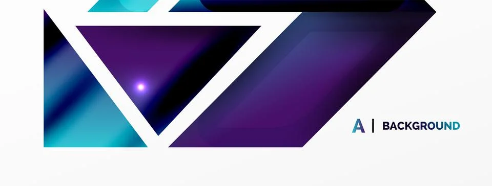 Dynamic 3d geometric abstract background. Triangles and other simple forms Illustrazione stock