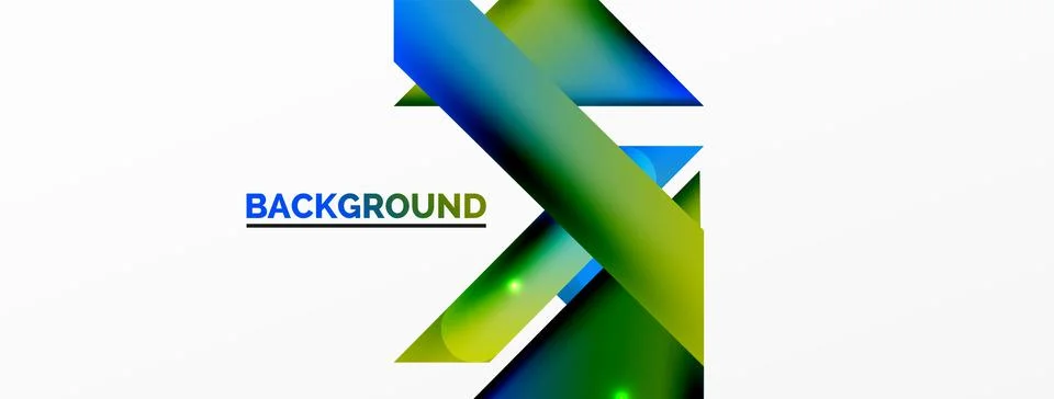 Dynamic 3d geometric abstract background. Triangles and other simple forms Illustrazione stock