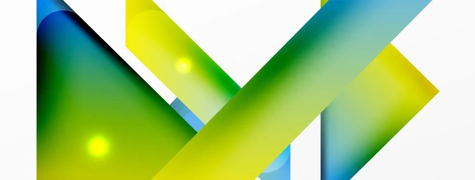 Dynamic 3d geometric abstract background. Triangles and other simple forms Illustrazione stock