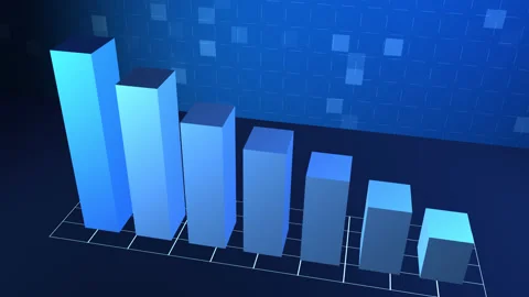 Dynamic 3d graphiction. finance and investment concept. business diagram 스톡 동영상 156233142