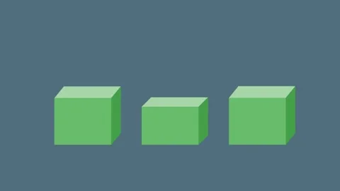 Dynamic 3D Green Cubes Animated Graph Concept. Stock Footage 333778551