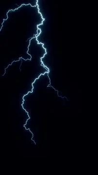 Dynamic 3D lightning render effect in a dark environment Stock Photos