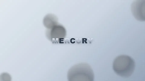 Dynamic 3D rendered 'Mercury' text Видео 335639578