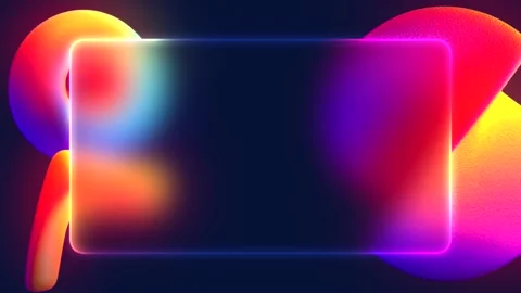 Dynamic 3D UI Motion Design with Vibrant Floating Shapes and Glass Panel Stock Footage 305107634