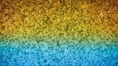 Dynamic 4K background blending vibrant yellow and blue tones with a texture.. Stock Illustration