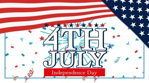 Dynamic 4th of July Independence Day Animation 库存影片 310533222