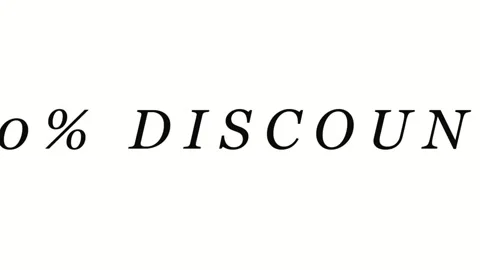 Dynamic 50% discount text animation for sales promotion, special offers, de.. 库存影片 330280125