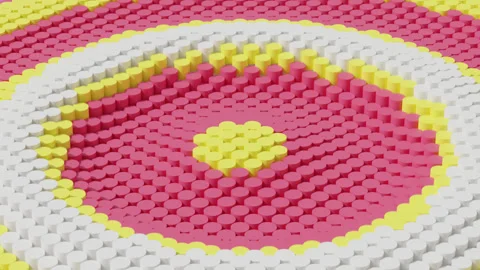Dynamic Abstract 3D Structure Composed of Cylindric Shapes Reacting Stock Footage 337304871