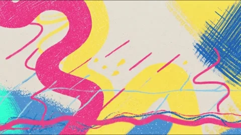 Dynamic abstract animation with bright colors and fluid shapes Stock Footage 314165525