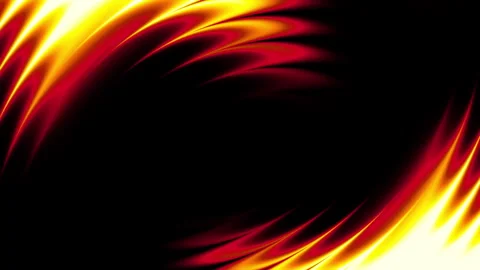 Dynamic abstract animation featuring flowing red, orange, yellow, and golden Stockbeeldmateriaal 343694653