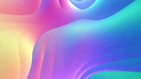Dynamic abstract animation in holographic colours, animated live wallpaper Stock Footage 210522657