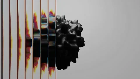 Dynamic abstract animation in a minimalist style. Animation of light dispers Stock Footage 234206875