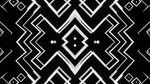Dynamic Abstract animation of shapes. Black and white. Stock Footage 172504219