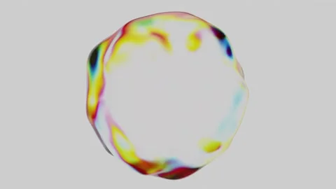 Dynamic abstract animation of sphere deformation. The effect of light disper Stock Footage 234206887