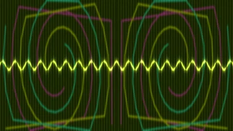 Dynamic abstract audio visualization equalizer graphic background loop Stock Footage 336259224