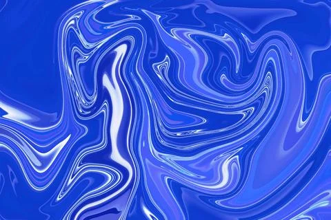 Dynamic abstract backdrop with blue and white liquid paint swirls Stock Illustration