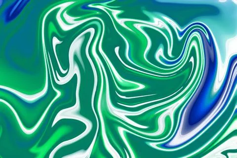 Dynamic abstract backdrop with swirling colors and captivating form in gree.. Stock Illustration