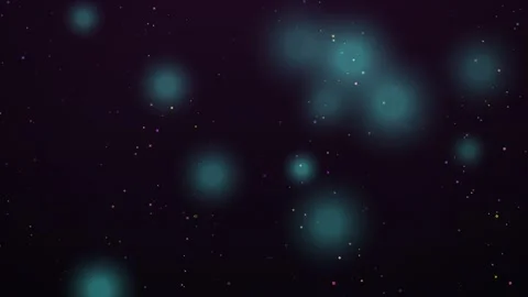 Dynamic abstract background with colorful dots and moving blue circles Stock Footage 326990599