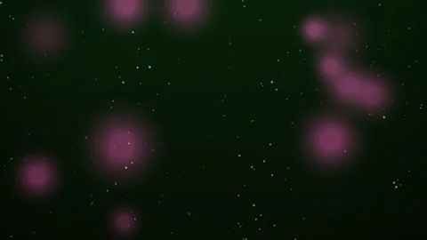 Dynamic abstract background with colorful particles and swirling purple orbs Stock Footage 327941685