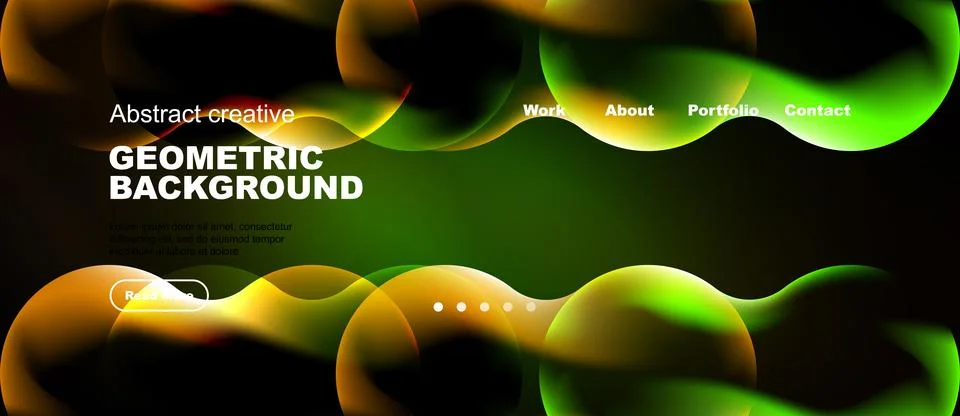 Dynamic abstract background features vibrant green, orange hues. Geometric Stock Illustration