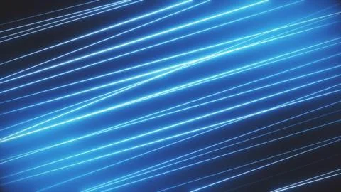Dynamic abstract background featuring glowing blue neon laser lines and strea 스톡 일러스트