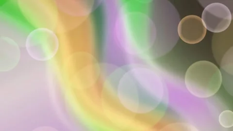 Dynamic abstract background featuring soft, colorful bokeh circles and flow.. Stock Footage 328889228