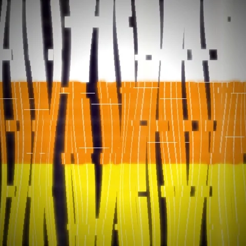 Dynamic abstract background flow stripes pattern: yellow, orange, black mot.. Stock Footage 345689190