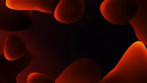 Dynamic abstract background of fluid liquid shapes in shades of deep orange  Stock Footage 282776504