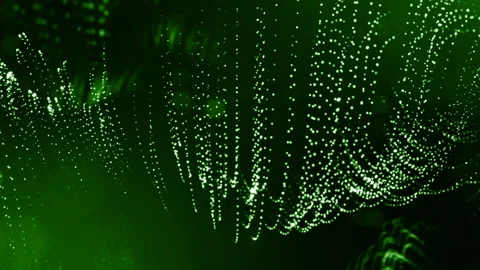 Dynamic abstract background of glowing particles with shining bokeh sparkles Stock Footage 95228730