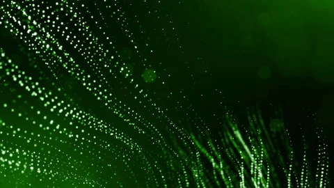 Dynamic abstract background of glowing particles with shining bokeh sparkles Stock Footage 95231302