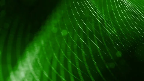 Dynamic abstract background of glowing particles with shining bokeh sparkles Video stock 95233262
