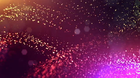 Dynamic abstract background of glowing particles with shining bokeh sparkles Stock Footage 95239627