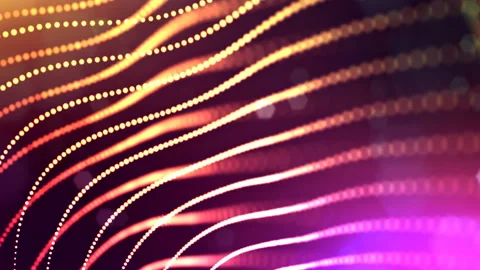 Dynamic abstract background of glowing particles with shining bokeh sparkles Stock Footage 95241467