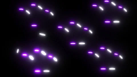 Dynamic abstract background with glowing purple and white neon light partic.. 스톡 동영상 344353032